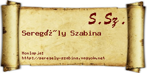 Seregély Szabina névjegykártya