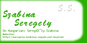 szabina seregely business card